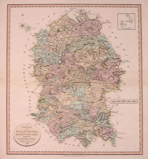 Map of Wiltshire - Cary